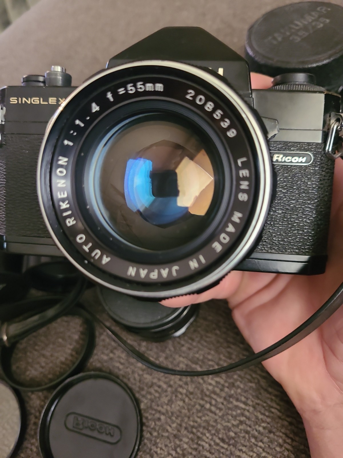 Ricoh Singlex TLS Film SLR. Working Great! 42mm Screw Mount. Pentax Lenses! R2