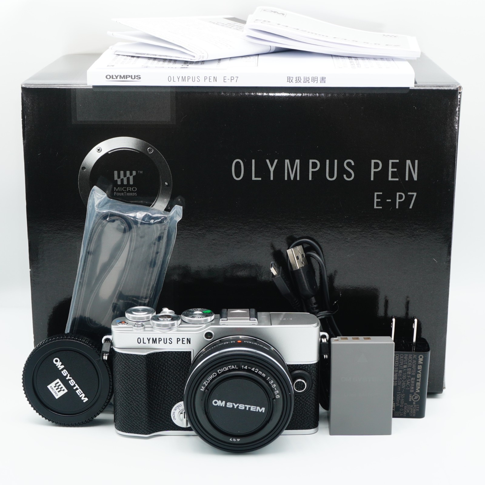 “Mint / 615 Counts” OLYMPUS PEN E-P7 14-42mm Lens Kit Silver #07003