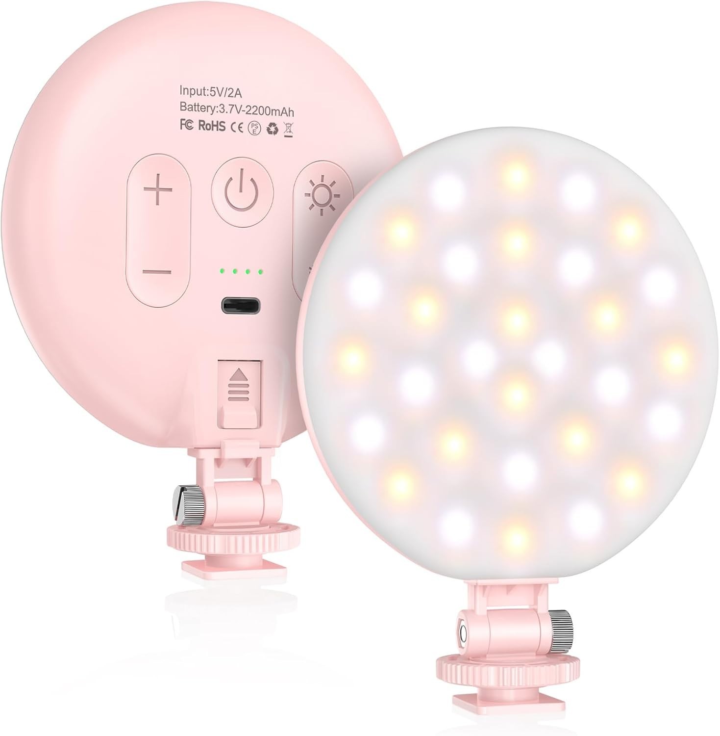 Compact LED Video Light with Adjustable Brightness for TikTok and Live Streaming