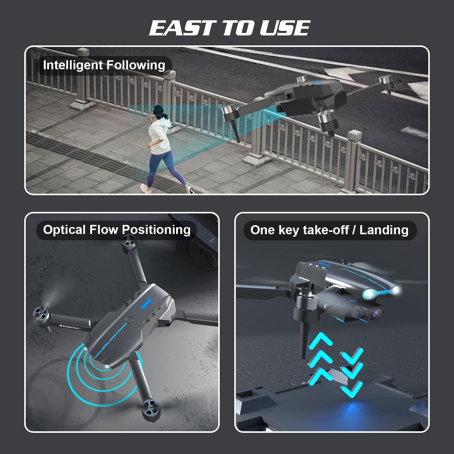Mini Drone Quadcopter 2026 5G 4K GPS HD Dual Camera WiFi FPV Foldable RC