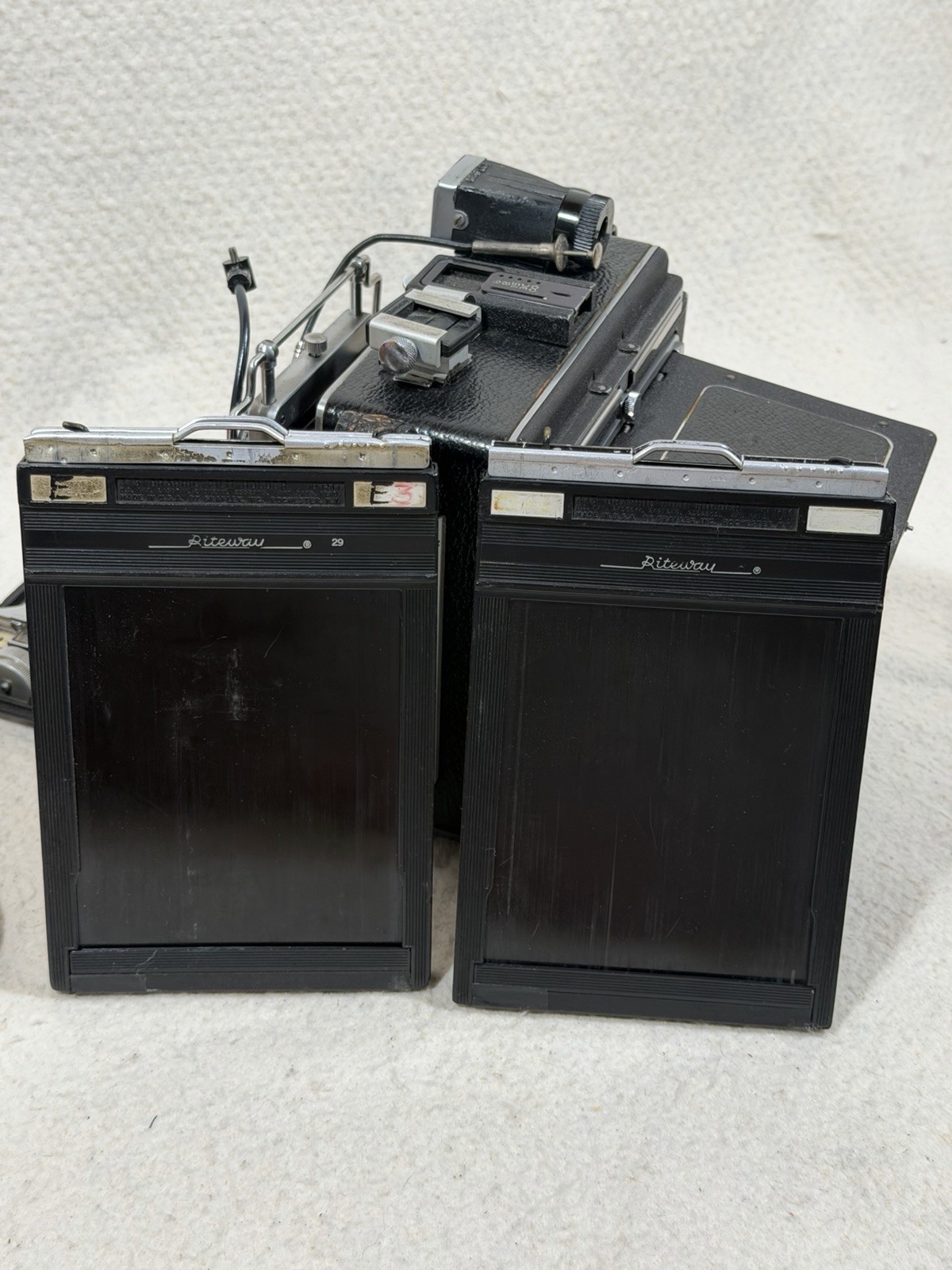 Busch Pressman Model D 4×5 Camera Optar 135mm f4.7 Graphex Lens Holders Manual