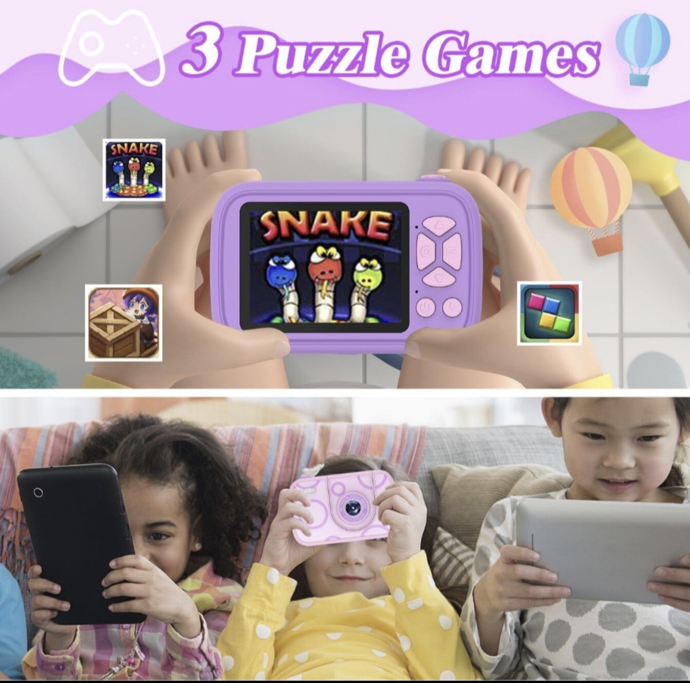 Kids Camera Toys for 3-12 Years Old Boys Girls,Children’s Camera with Flip-up…
