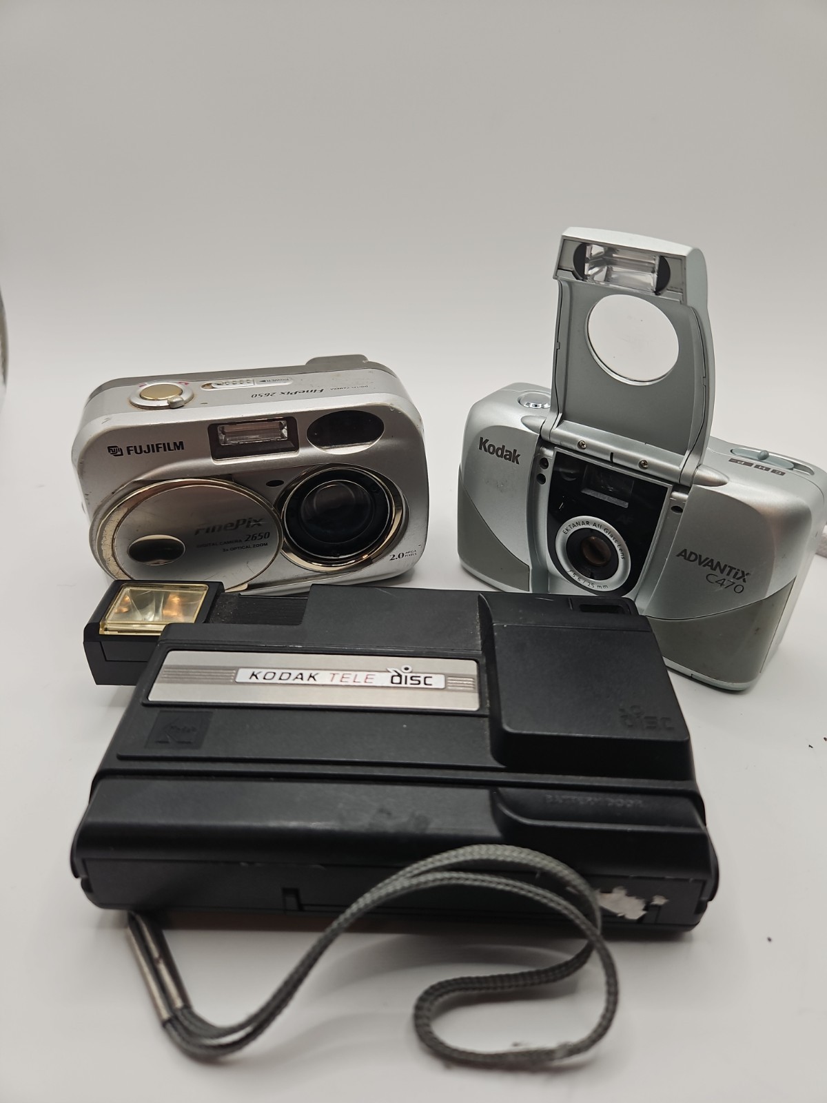 Lot Of 3 Compact Point And Shoot Film Cameras **For Parts** As Is