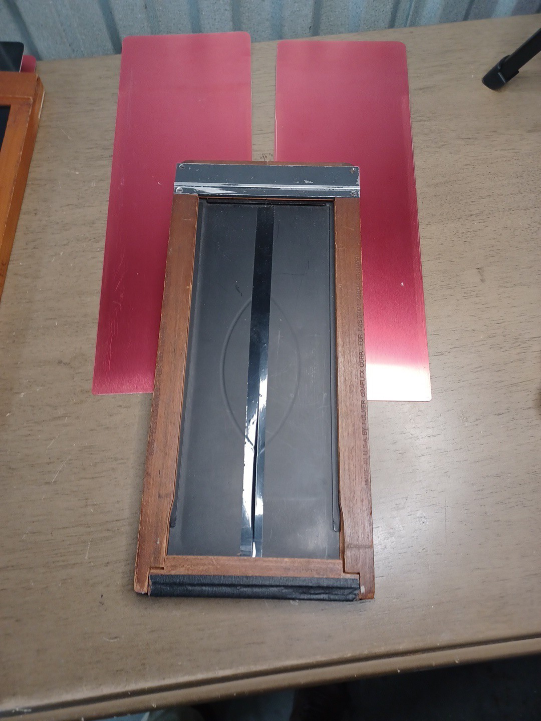 2x 4×10 Wooden Large Format Film Holders [8×10] Splitted Graphlex. See & Read