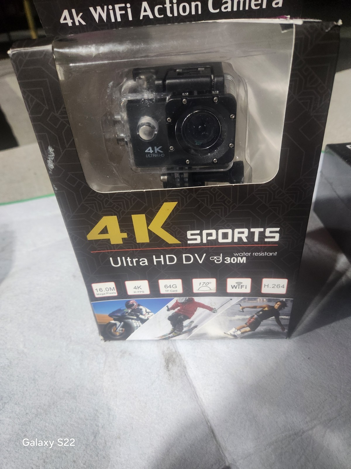 GoPlus CamPro 4K Action Camera, Waterproof, Wide Angle, 2.0″ LCD, Black