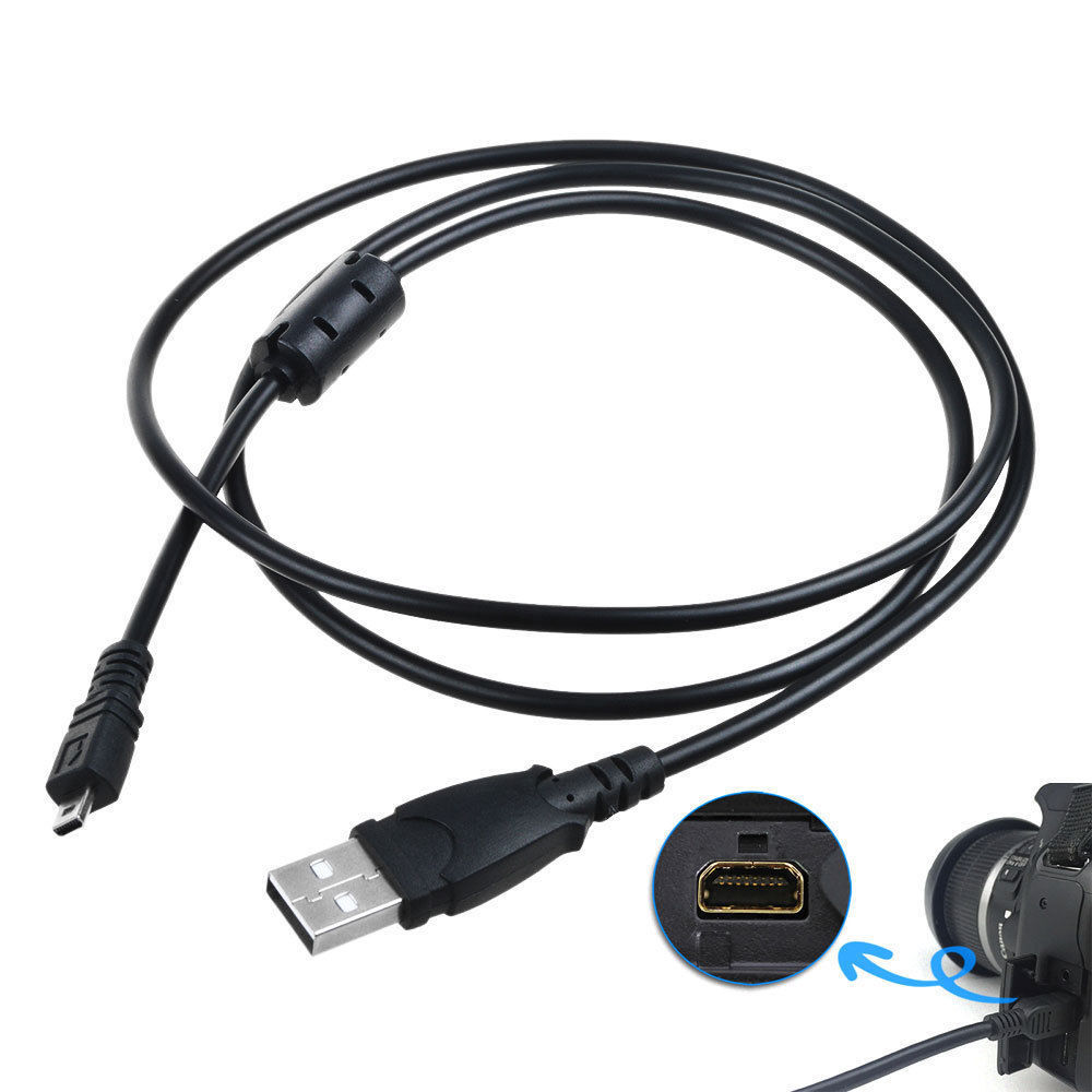 PwrON USB Charger PC Charging Data Sync Cable for Sony Cybershot DSC-W830 Camera