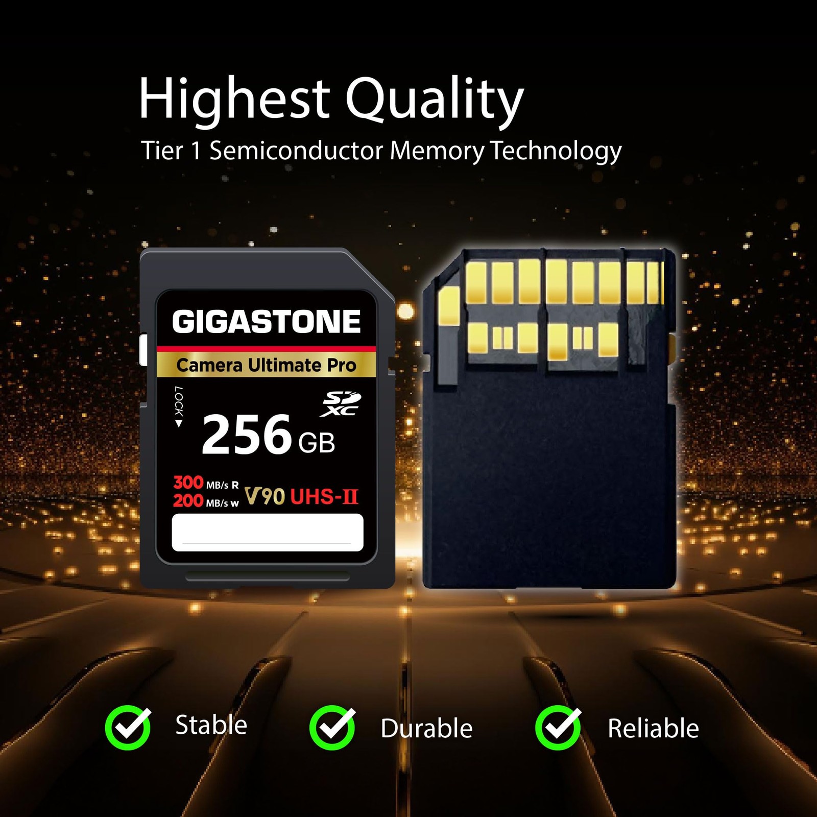 【5-Years Data Recovery】 GIGASTONE 256GB SD A1 V90 Camera Ultimate Pro