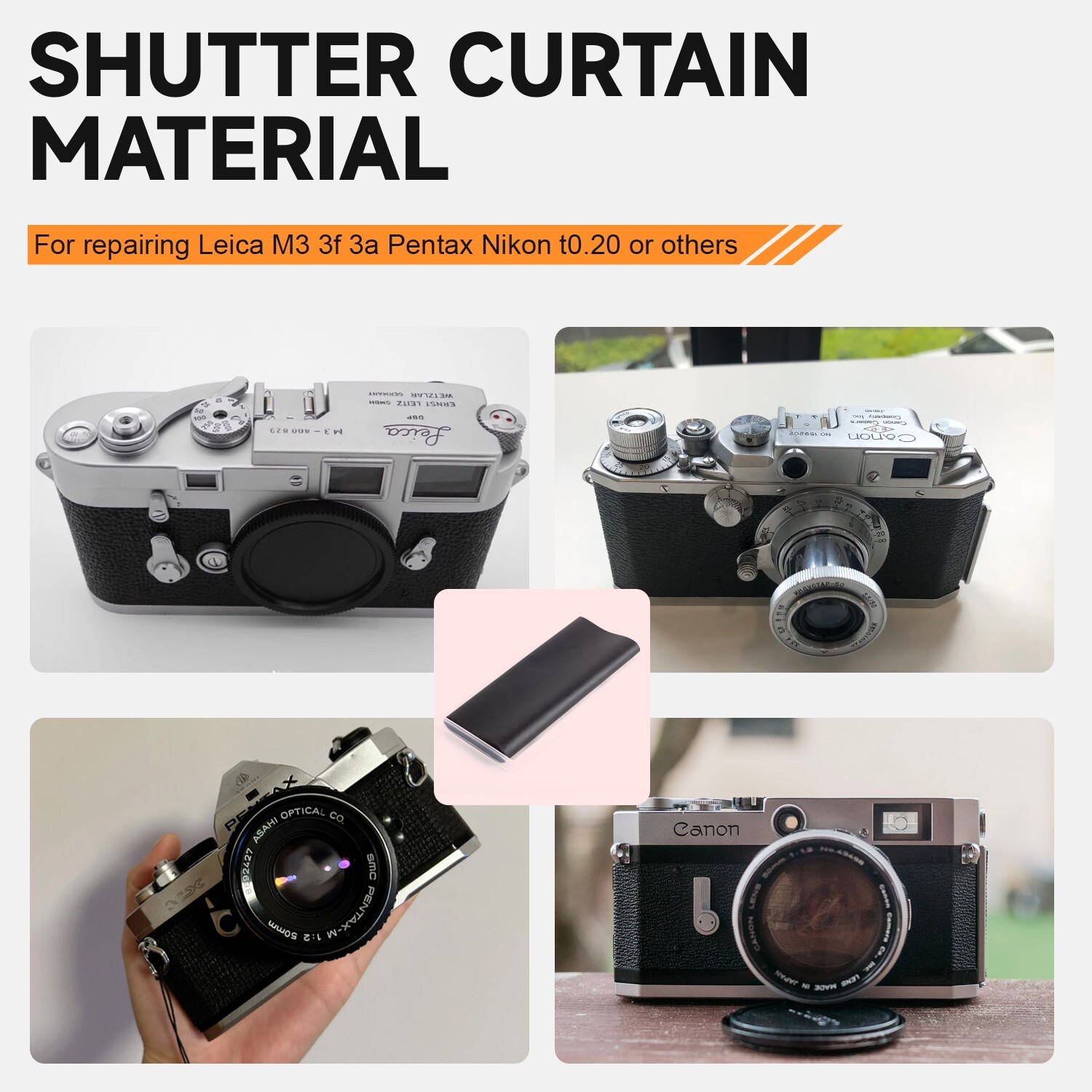 Shutter Curtain Material(Polyester) For Leica M3 3a 3f Pentax Nikon Repair Parts