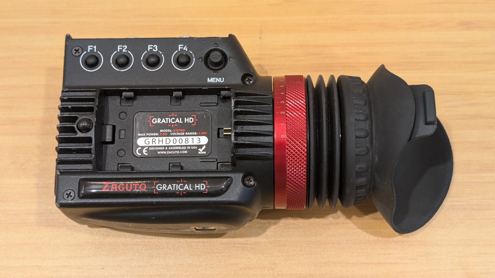 Zacuto Gratical HD Micro-OLED Electronic Viewfinder w/ Batteries and DC Couplers