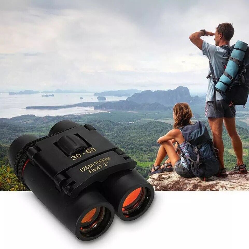 Binoculars 30×60 Zoom Outdoor Travel Compact Folding Telescope Hunting Day/Night