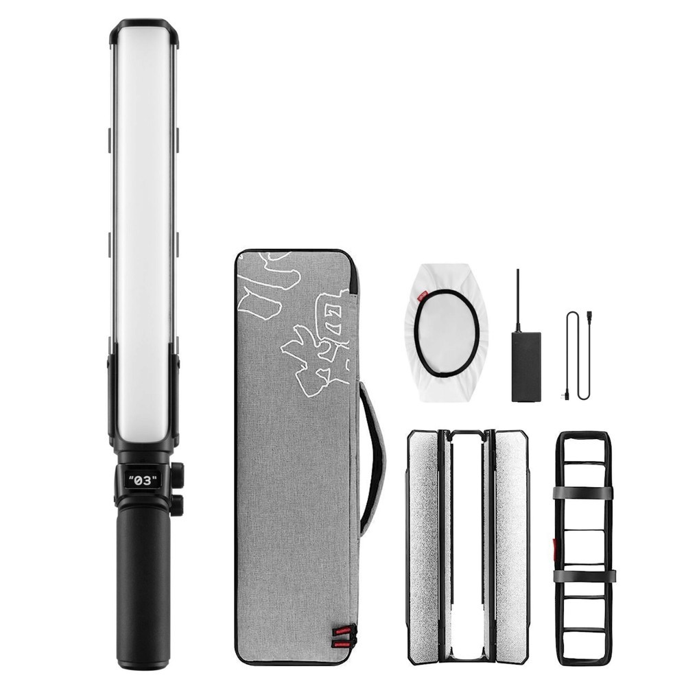 Zhiyun Fiveray V60 Combo 60W LED Video Light Wand Handheld Light +Diffuser Grid