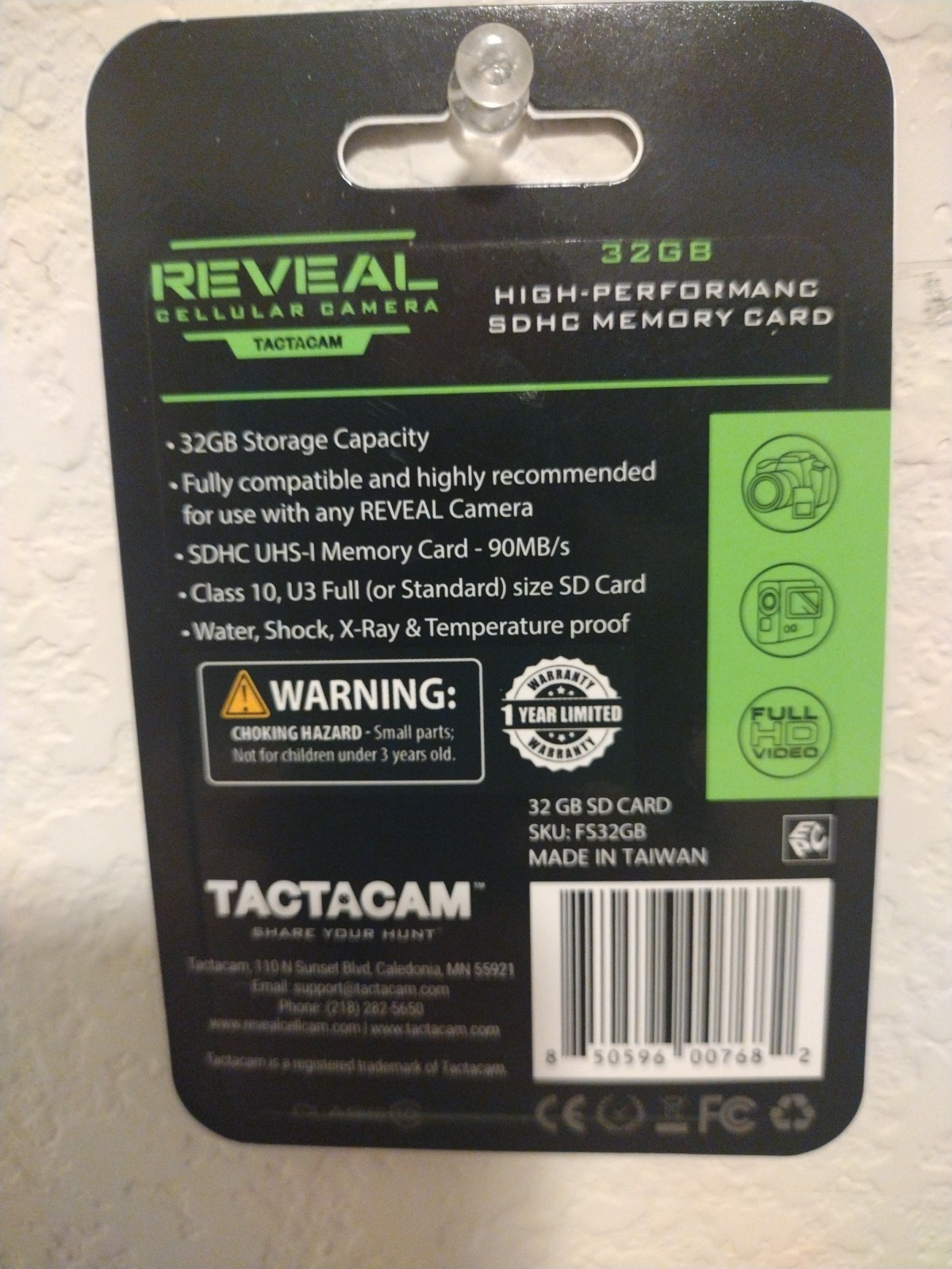 Reveal Cellular Camera Tactacam 32GB Class 10 U3-90MB/S Memory Card SDHC. B
