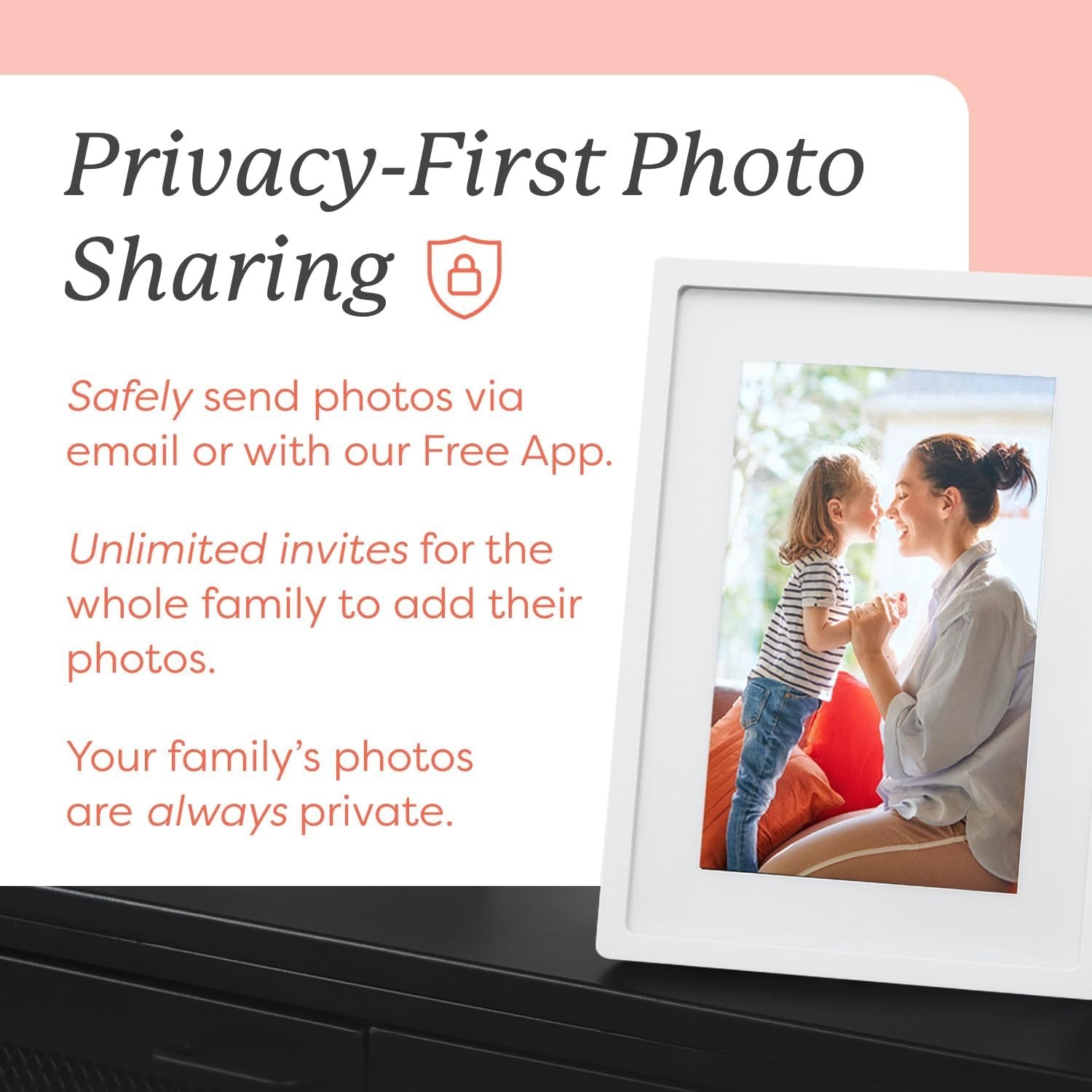 Skylight Frame 10-inch Wi-Fi Digital Photo Frame, WHITE, NEW