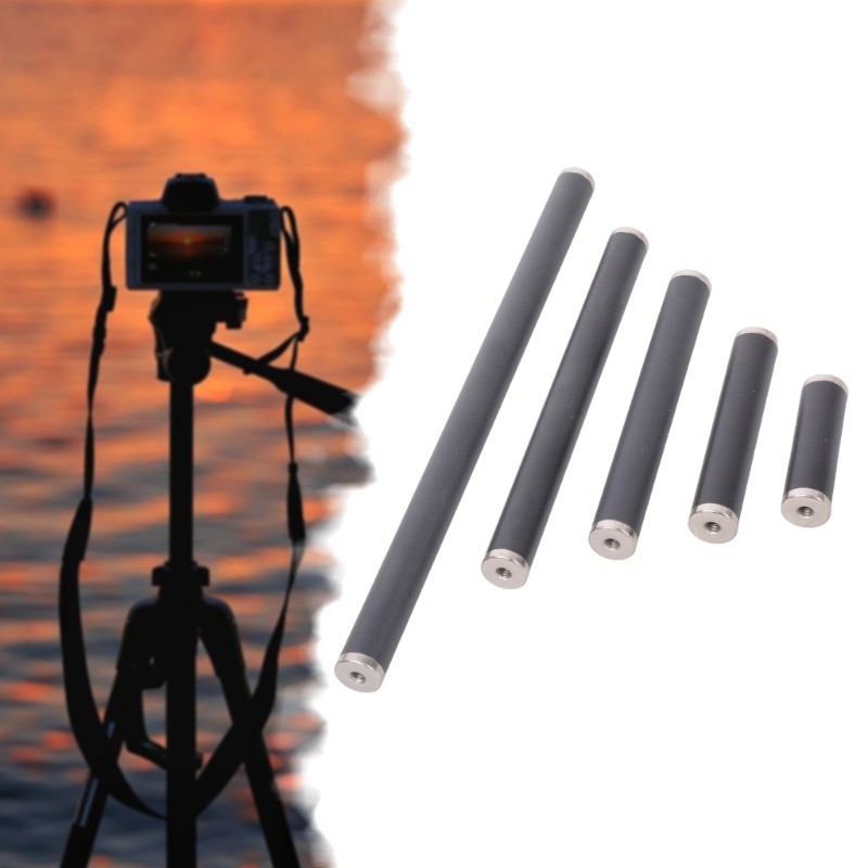 Double 1/4 20 Threaded Iron Adapter Rod For Camera Tripod Mounts Stabilizers