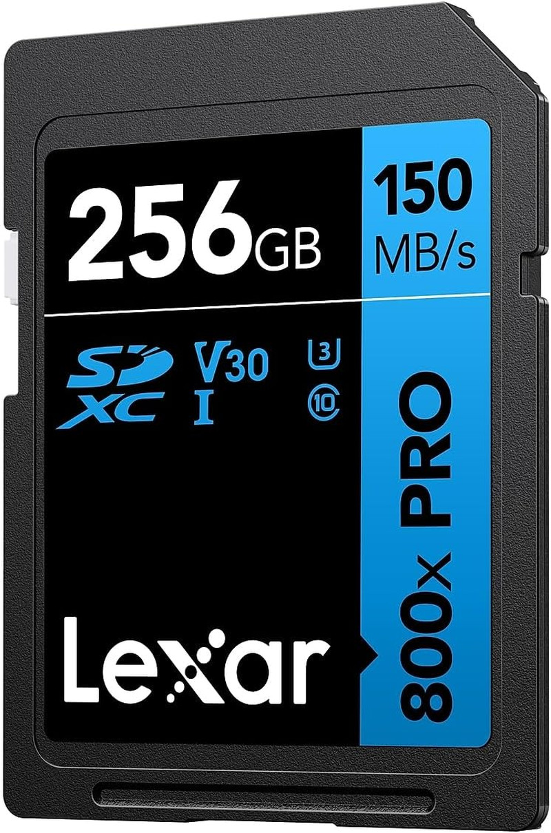 256GB High-Performance 800X PRO SD Card, UHS-I, C10, U3, V30, 4K, up to 150Mb…