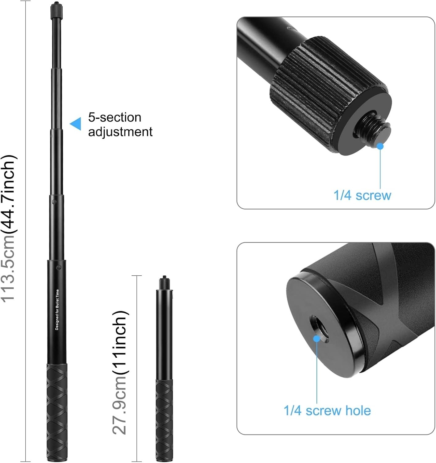 for Insta360 X5 X4 X3 GoPro Max Bicycle Motorcycle Mount Invisible Selfie Stick