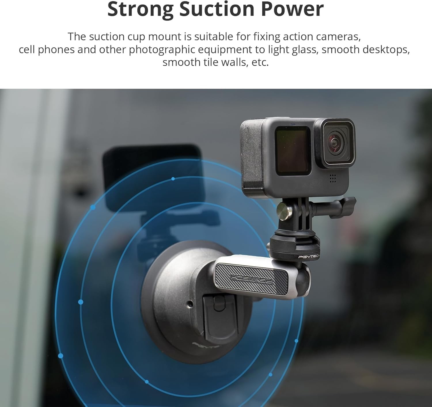 Camera Suction Cup Car Mount for DJI Osmo Action 6 Pocket 3 GoPro 12 Insta360 X5