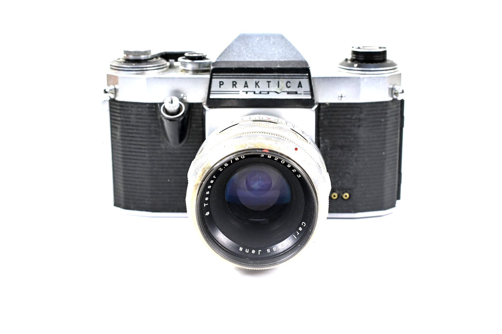 Carl Zeiss Jena Tessar 80mm f2.8 Lens w Praktica Nova Camera AS IS