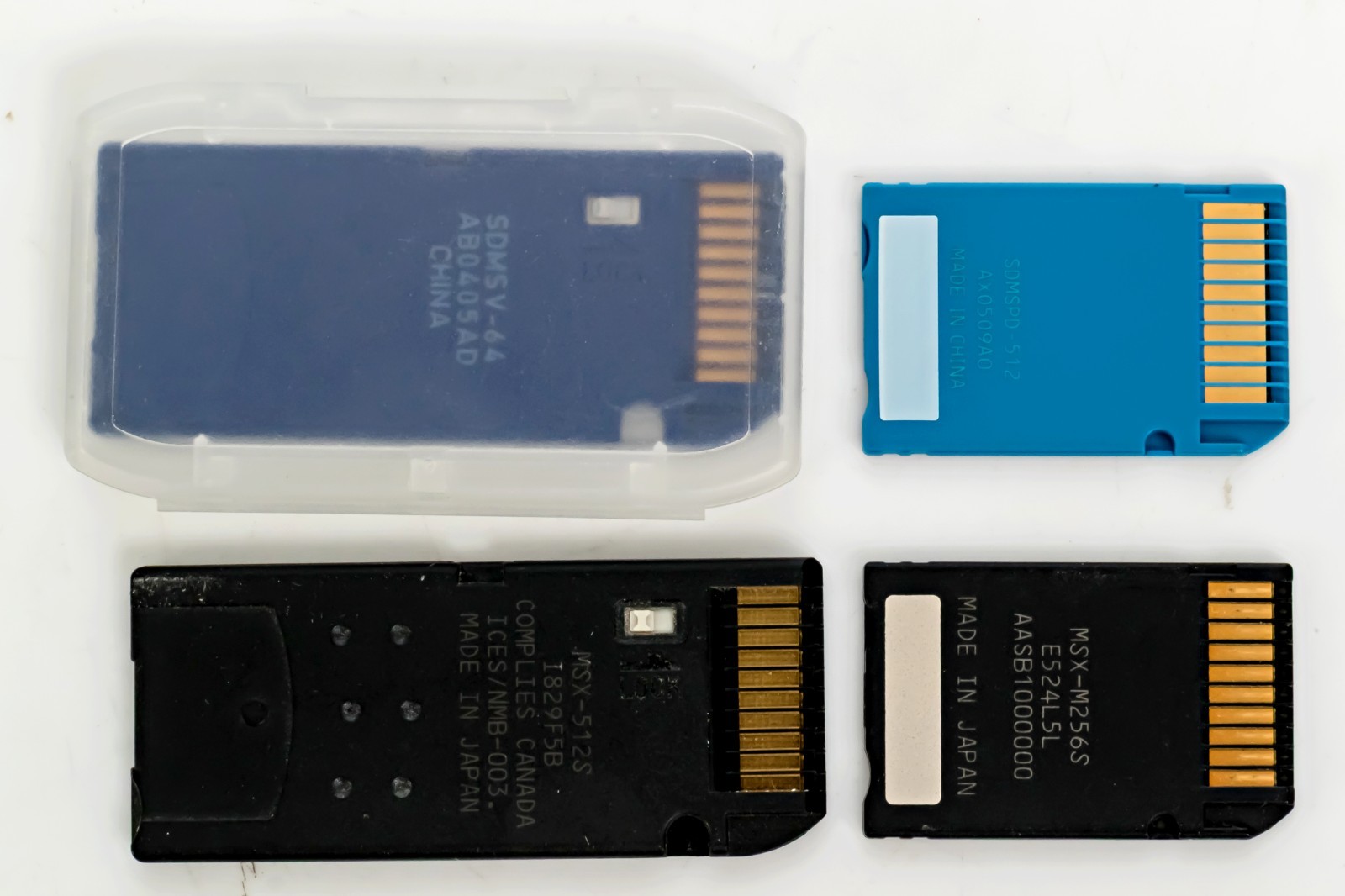 Sony / SanDisk Memory Stick Pro / Pro Duo Lot of 4 – 64MB, 256MB, 2x512MB