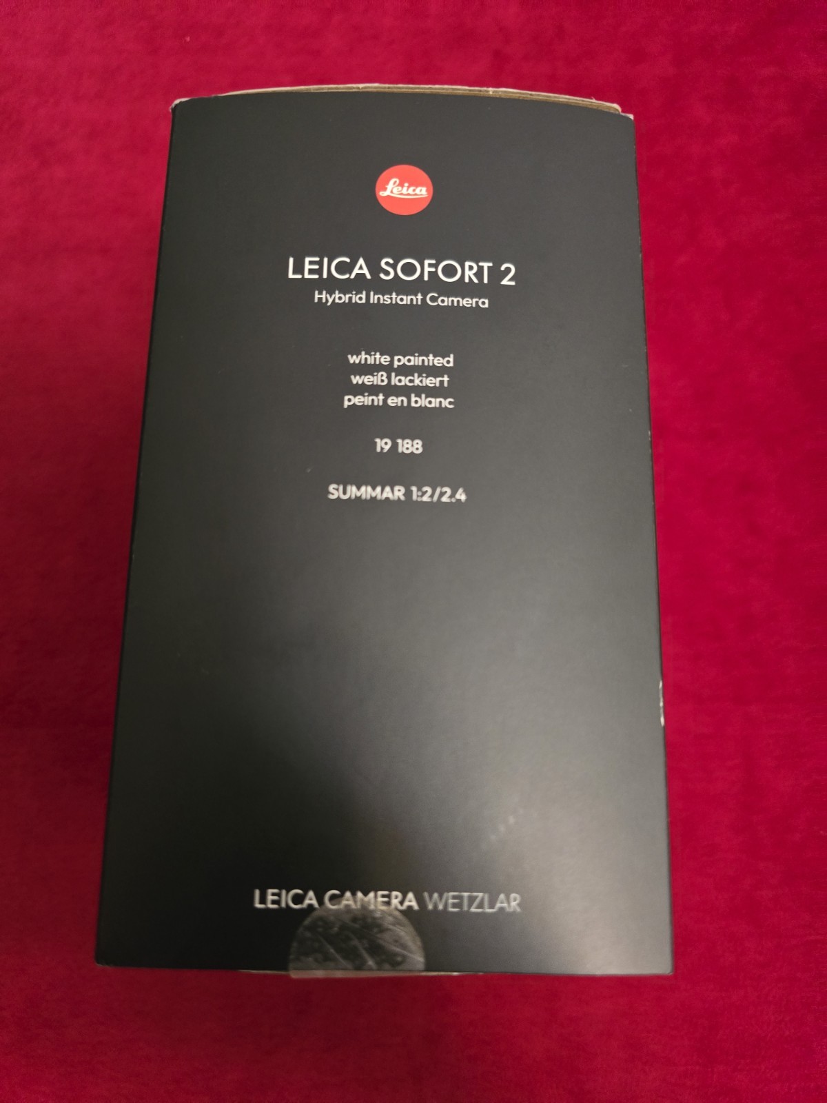 Leica Sofort 2 Hybrid Digital and Instant Photo Red Camera w/ LCD Display