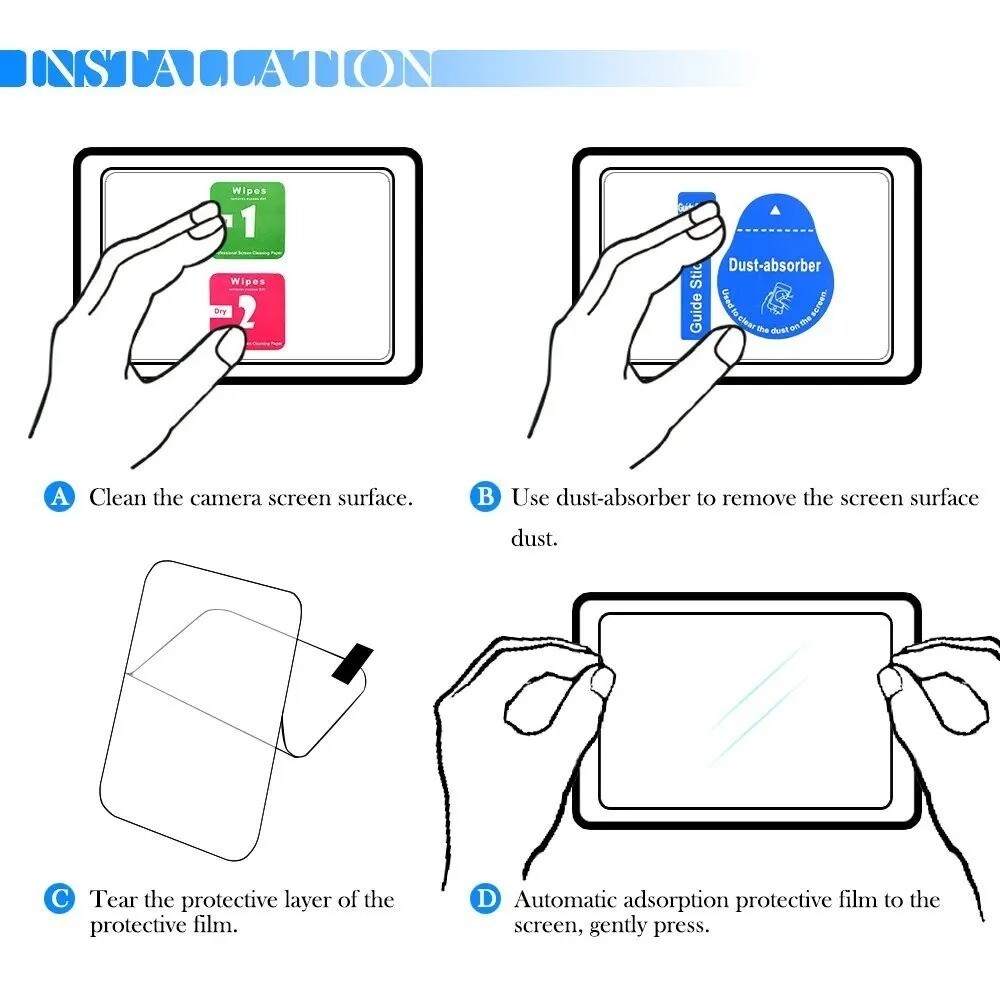2PC Tempered Glass Canon EOS 4000D-6D 7D R3-R7 M-M200 Series SX740 1DX R10 R100