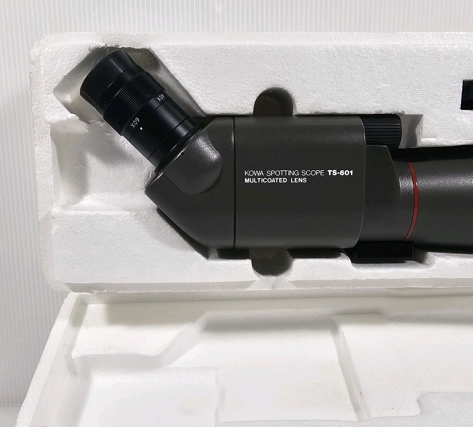 New Kowa TS-601 Spotting Scope, Angled Eyepiece, 20x 40x 60x Gray