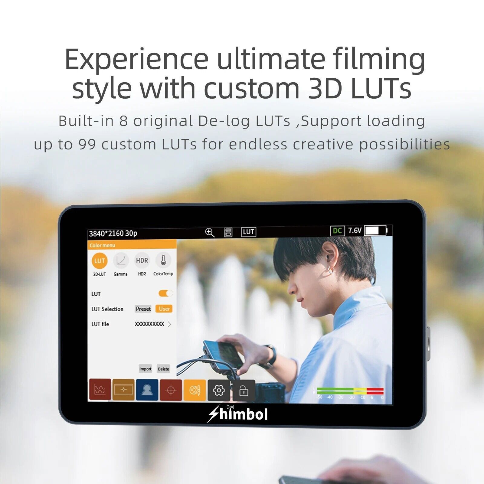 Shimbol M5 5.5″ 1200nit Ultra Bright 4K 30fps 3D-LUT HDMI Camera Field Monitor