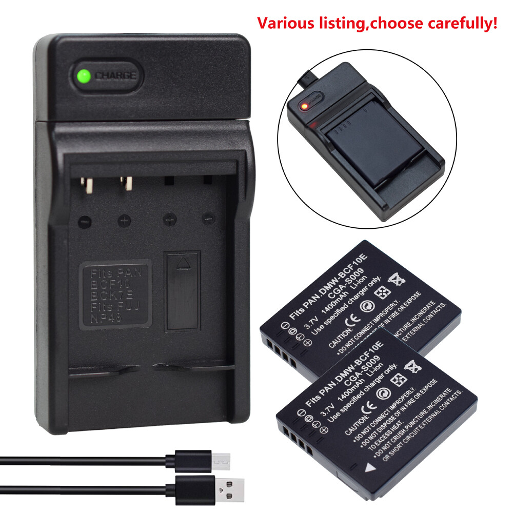 Battery or Charger for Panasonic DMW-BCF10 Lumix DMC-FS42 DMC-FS62 DMC-FS33 FS30