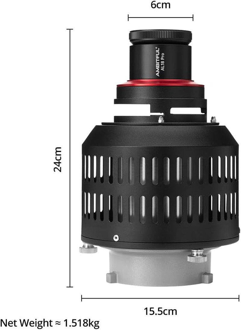 AL-18 Pro Optical Snoot Spotlight for Photography, Professional Bowens Mount Sno