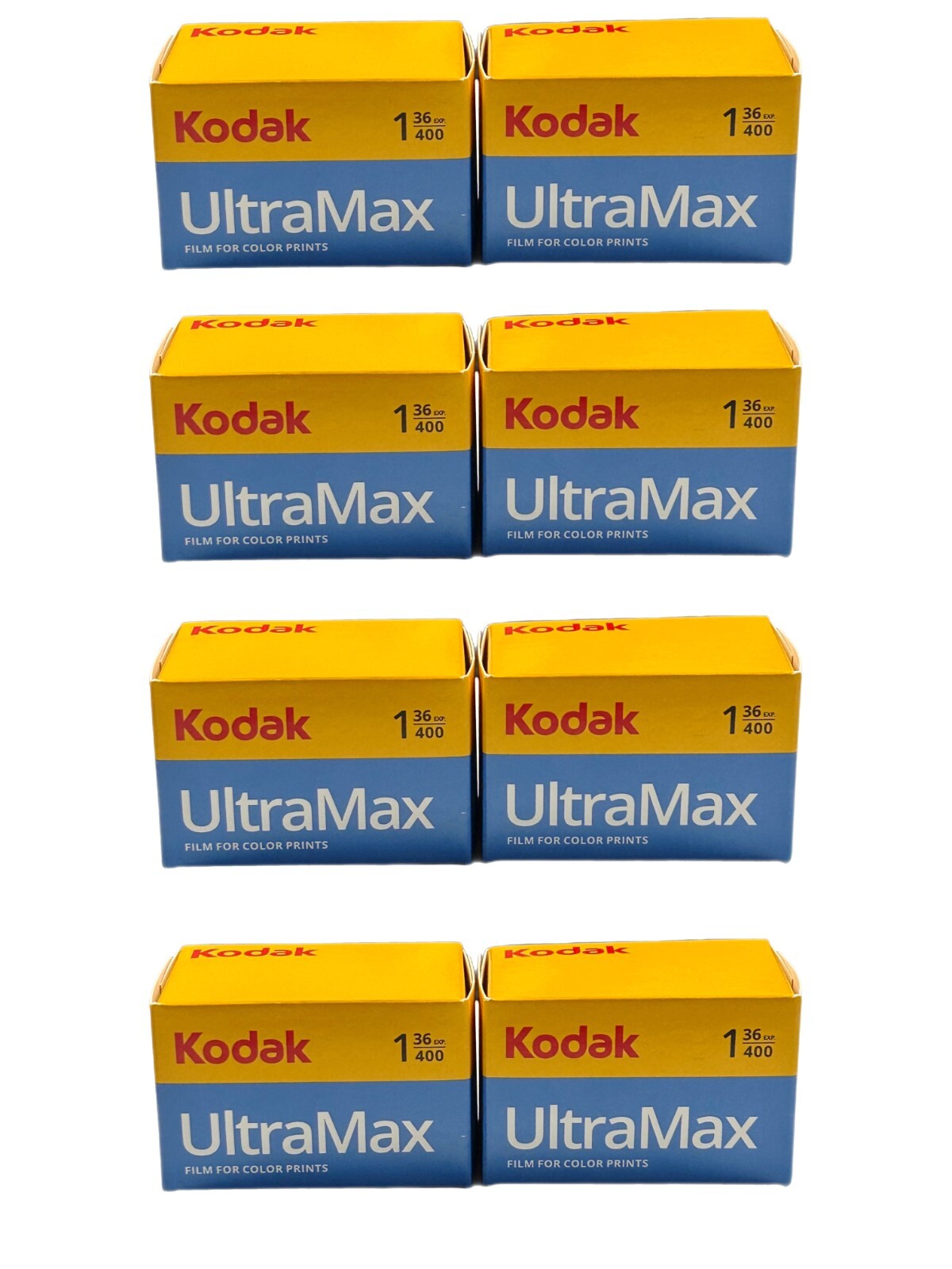 8-Pack Kodak UltraMax 400 ISO 35mm Color Negative Film Rolls 36 Exp – Brand New