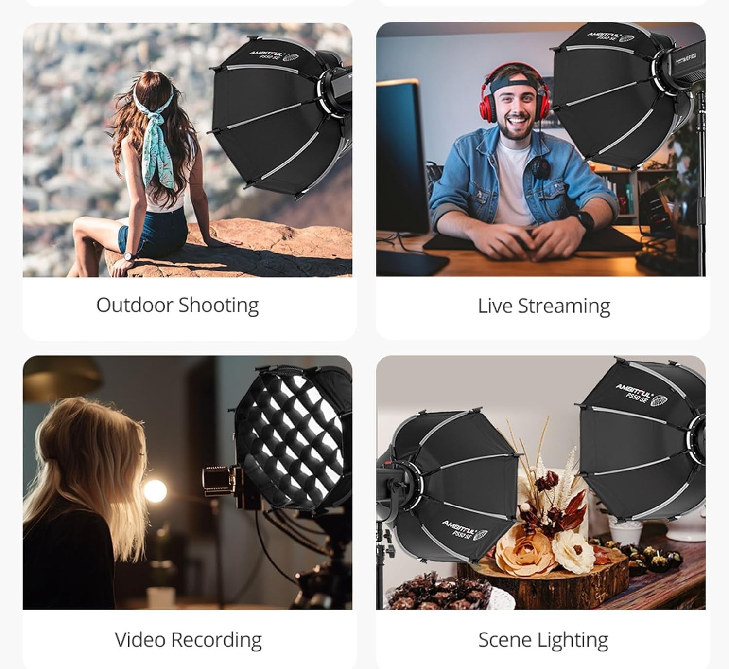 Mini 11.8″ Softbox with Quick Release & Honeycomb Grid for Stunning Photography