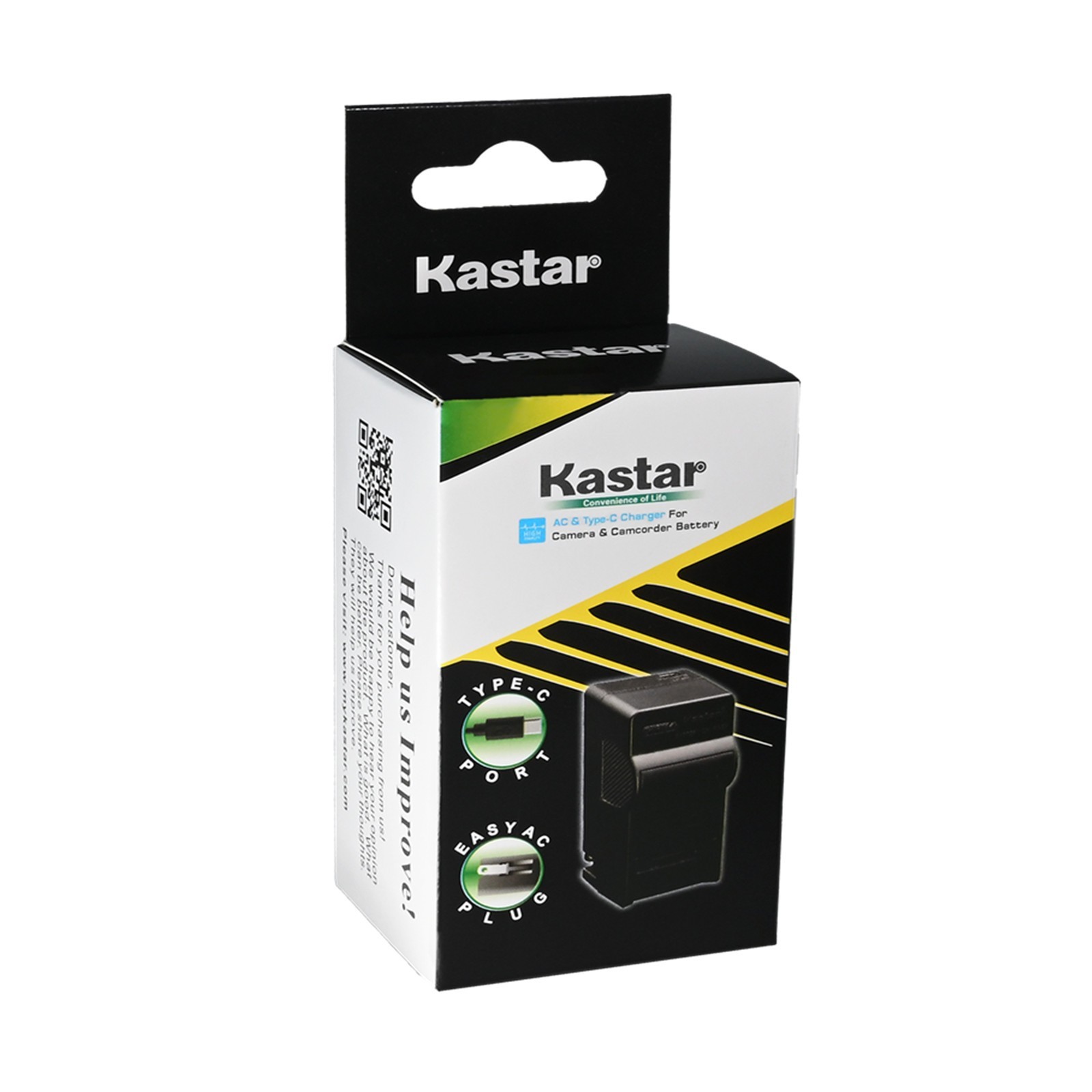 Kastar VBN260 Battery AC & USB-C Charger for Panasonic HDC-TM900 TM900GK TM900PC