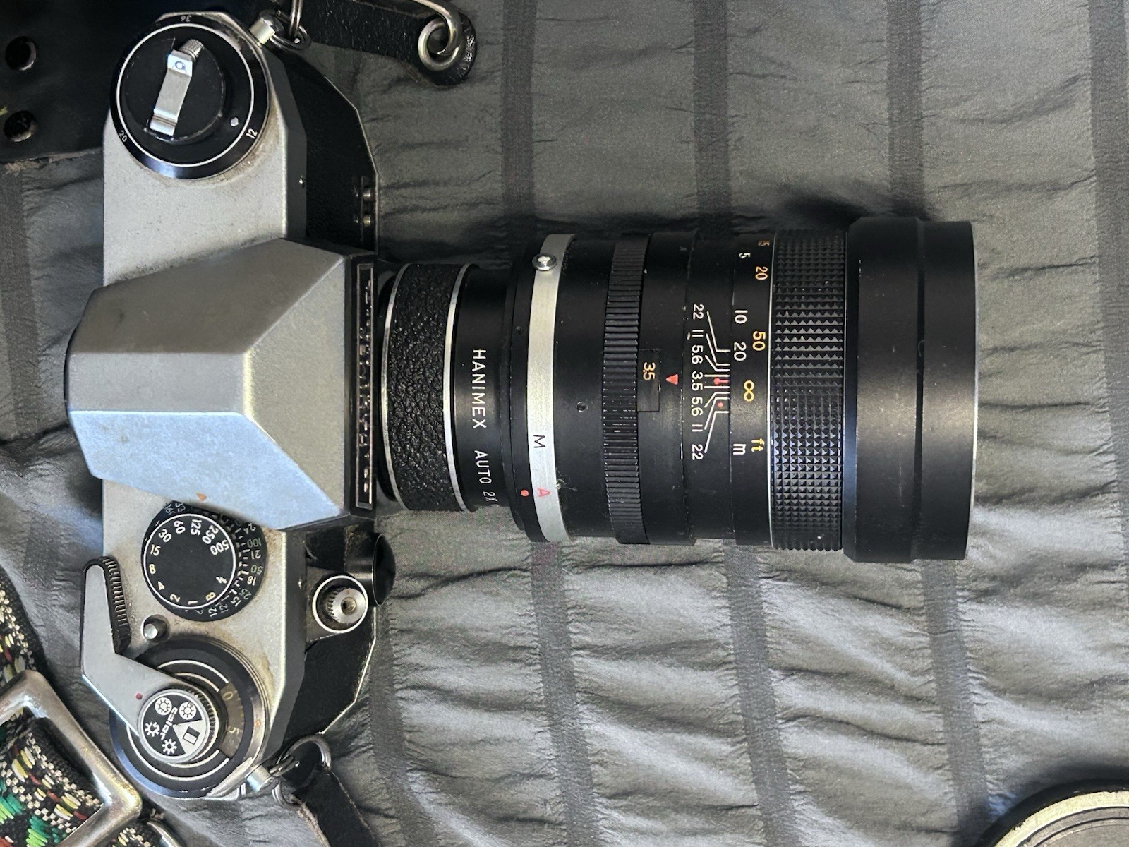 Hanimex Praktica Super TL SLR 35mm Camera with Hanimar Auto S 135mm 1:3.5 Lens