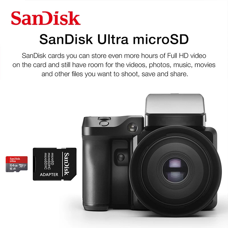 Sandisk Ultra Micro SD 128GB U1 A1 Class 10 32GB 64GB Memory Card