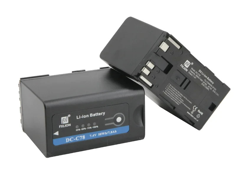 Lithium ion Battery FXLION DC-C78-RST-AG 58Wh 7.4V, Canon BP-975 style Mount