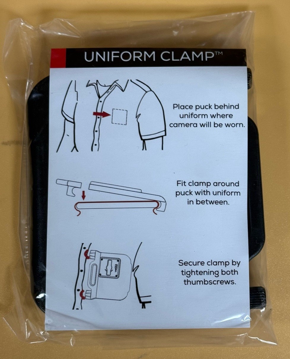 VIEVU CAMERA Cliplock Clamp Police/Security Bodycam Uniform Tactical Black Clip