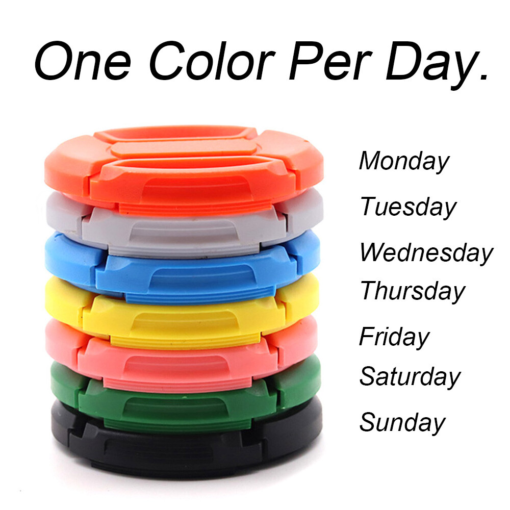 7 IN 1 Colorful 37mm/43-86mm Front Lens Cap Sets + Cleaning Kits for DSLR Camera
