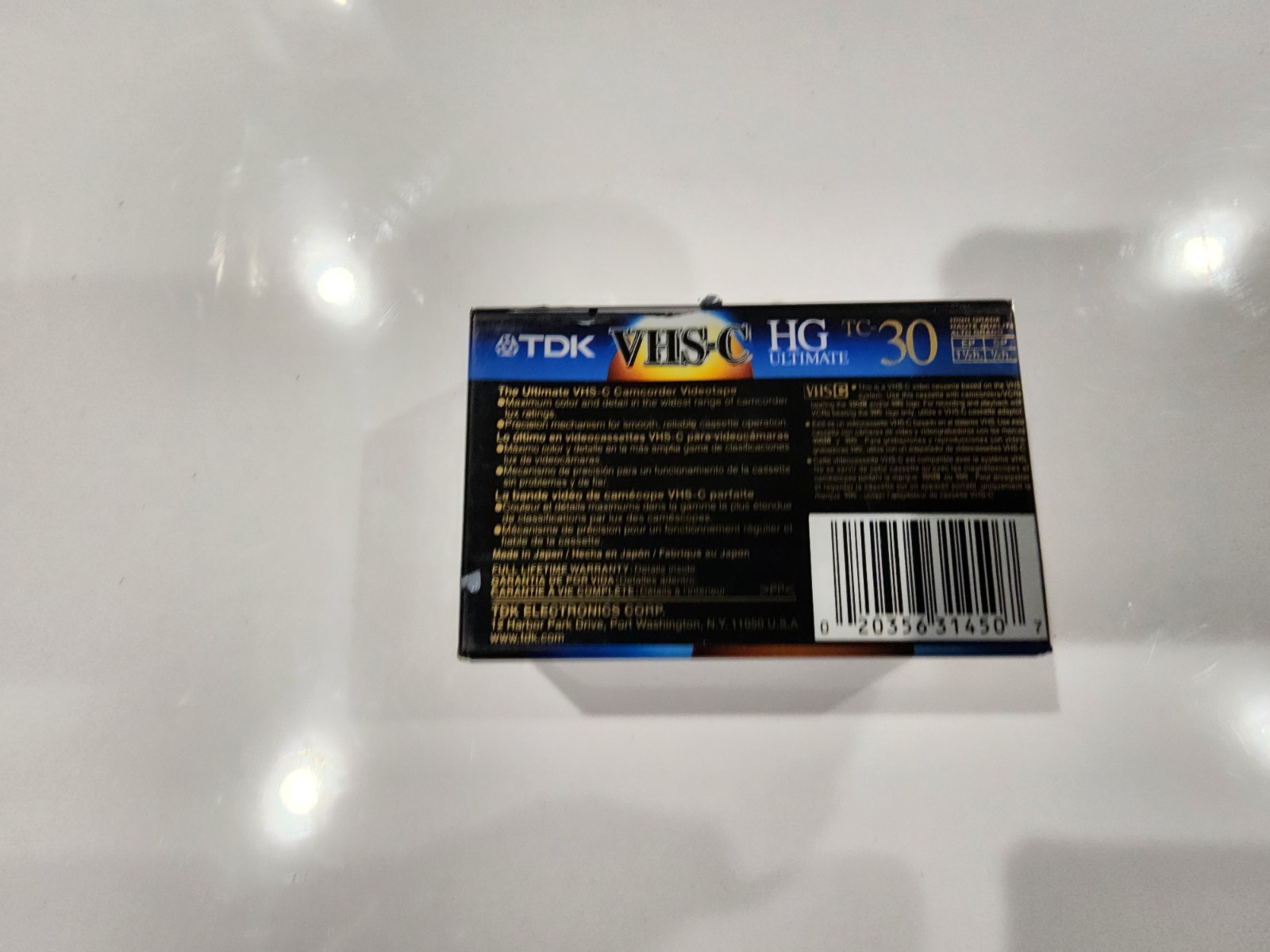 TDK VHS-C HG Ultimate 30 Minutes New *SEE PICS*