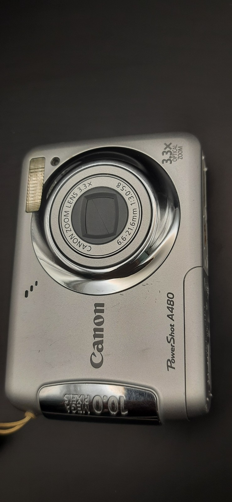 Canon PowerShot A480 10.0MP Digital Camera – Silver – FULLY WORKING