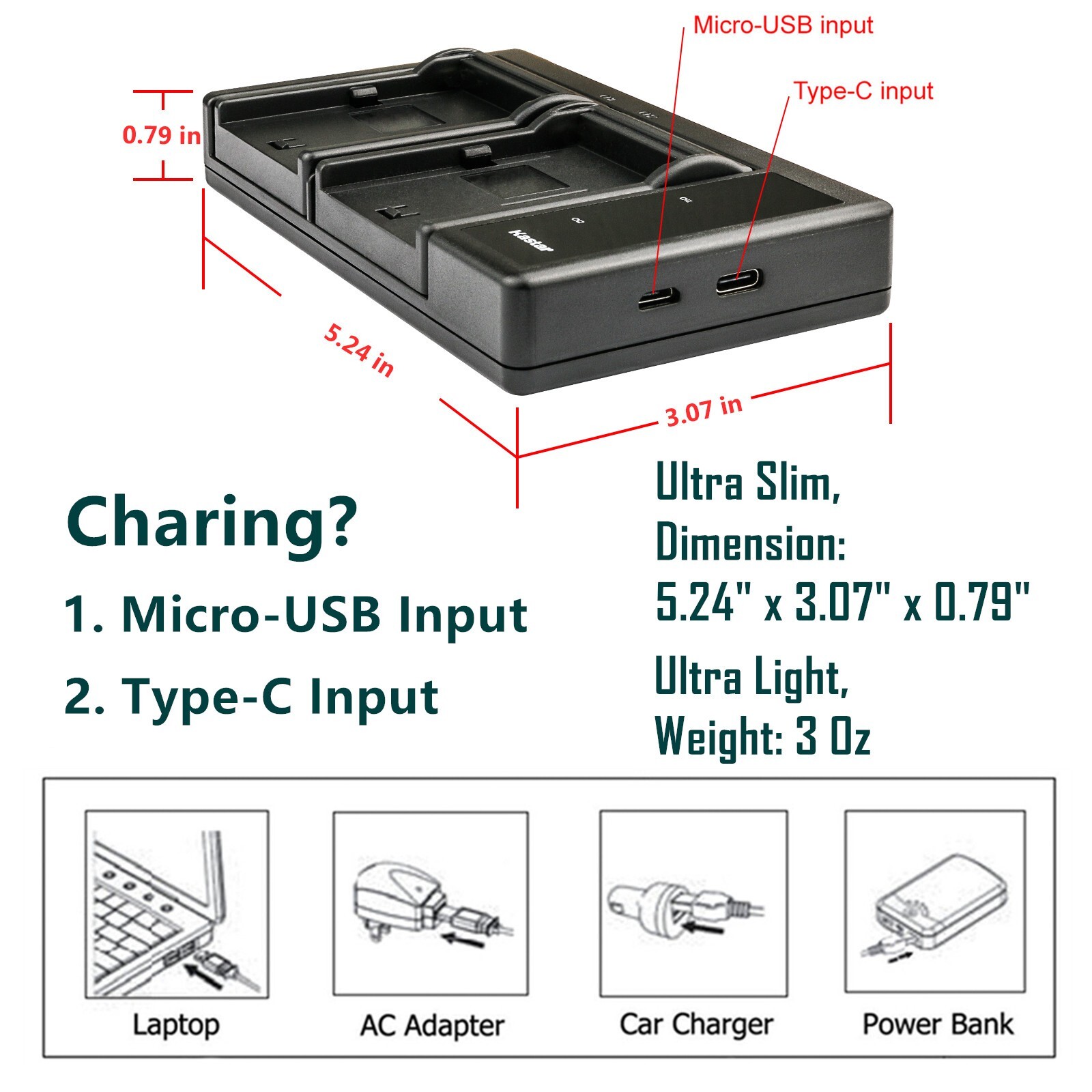 Kastar Battery LTD2 Charger for Leica GEB211 & Leica TS1200 TPS1200 Equipment