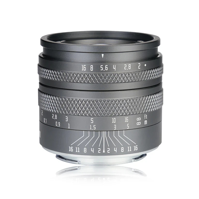 AstrHori 50mm F2.0 Full Frame Manual Focus Prime Lens for Canon EF-M =Titanium=
