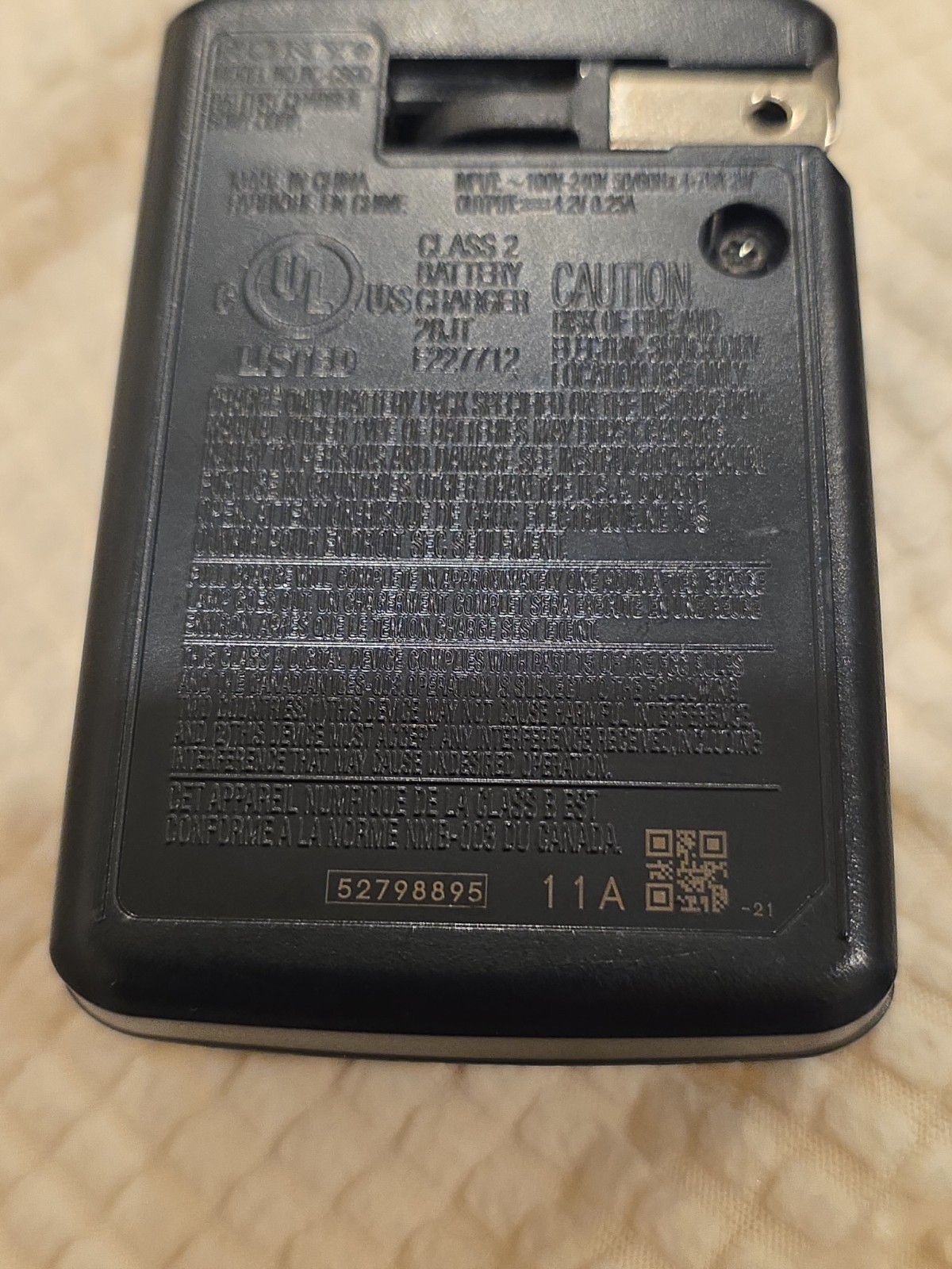 SONY Cybershot BC-CSG BC-CSGB BC-CSGD BC-CSGE Battery Charger NP-FG1 NP-BG1