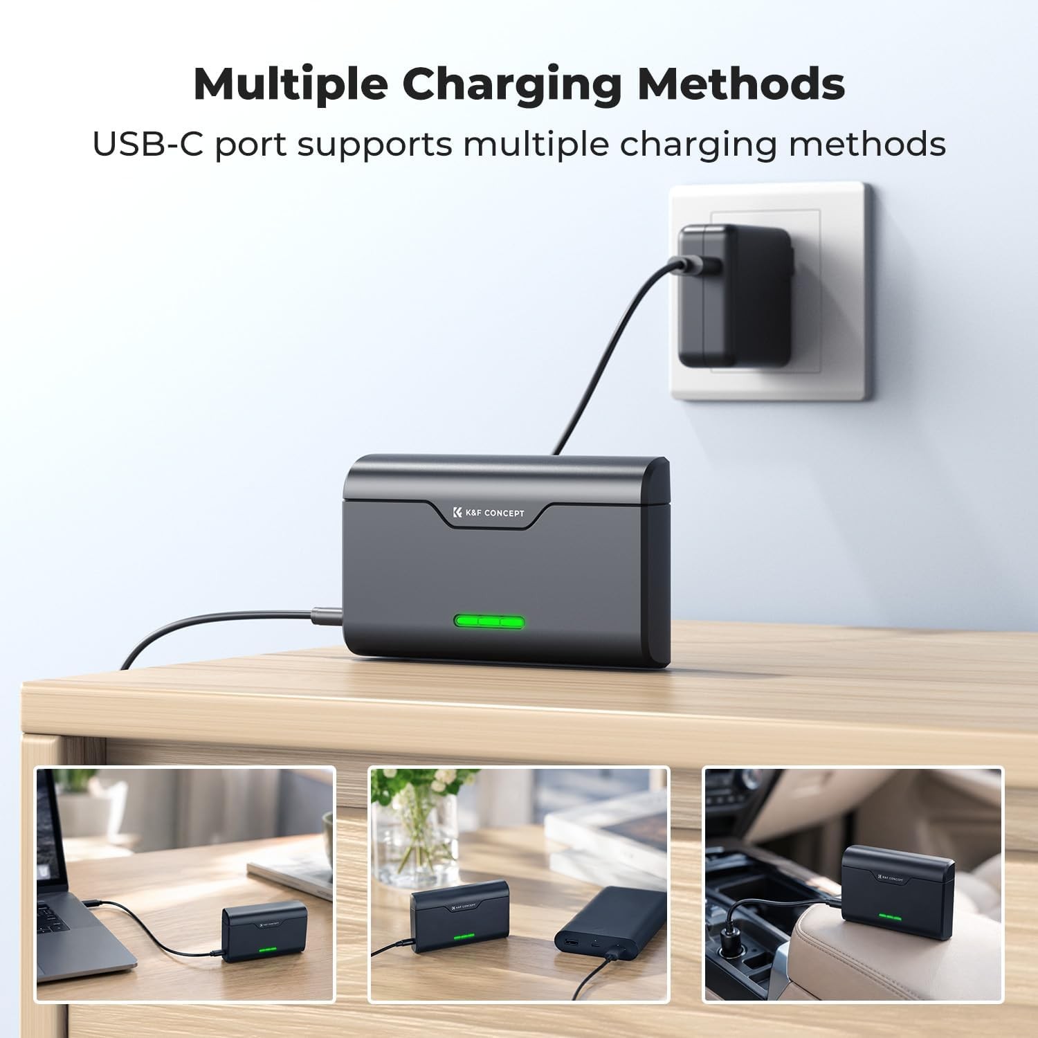K&F CONCEPT NP-BX1 Battery&Charger Set for Sony ZV-1 ZV-1 II Cyber-Shot DSC-HX80