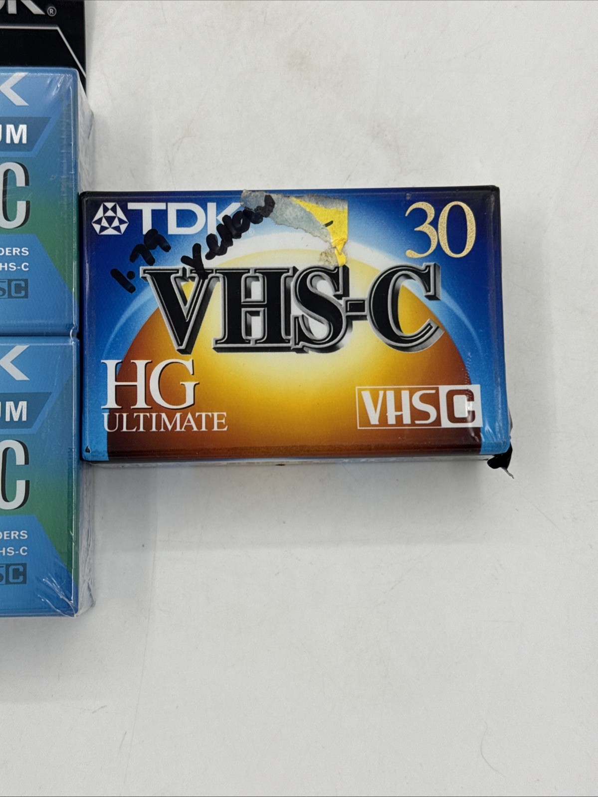 TDK VHS-C Camcorder Tape 2 Pack 30 Min Premium Video Blank new Sealed Plus 1