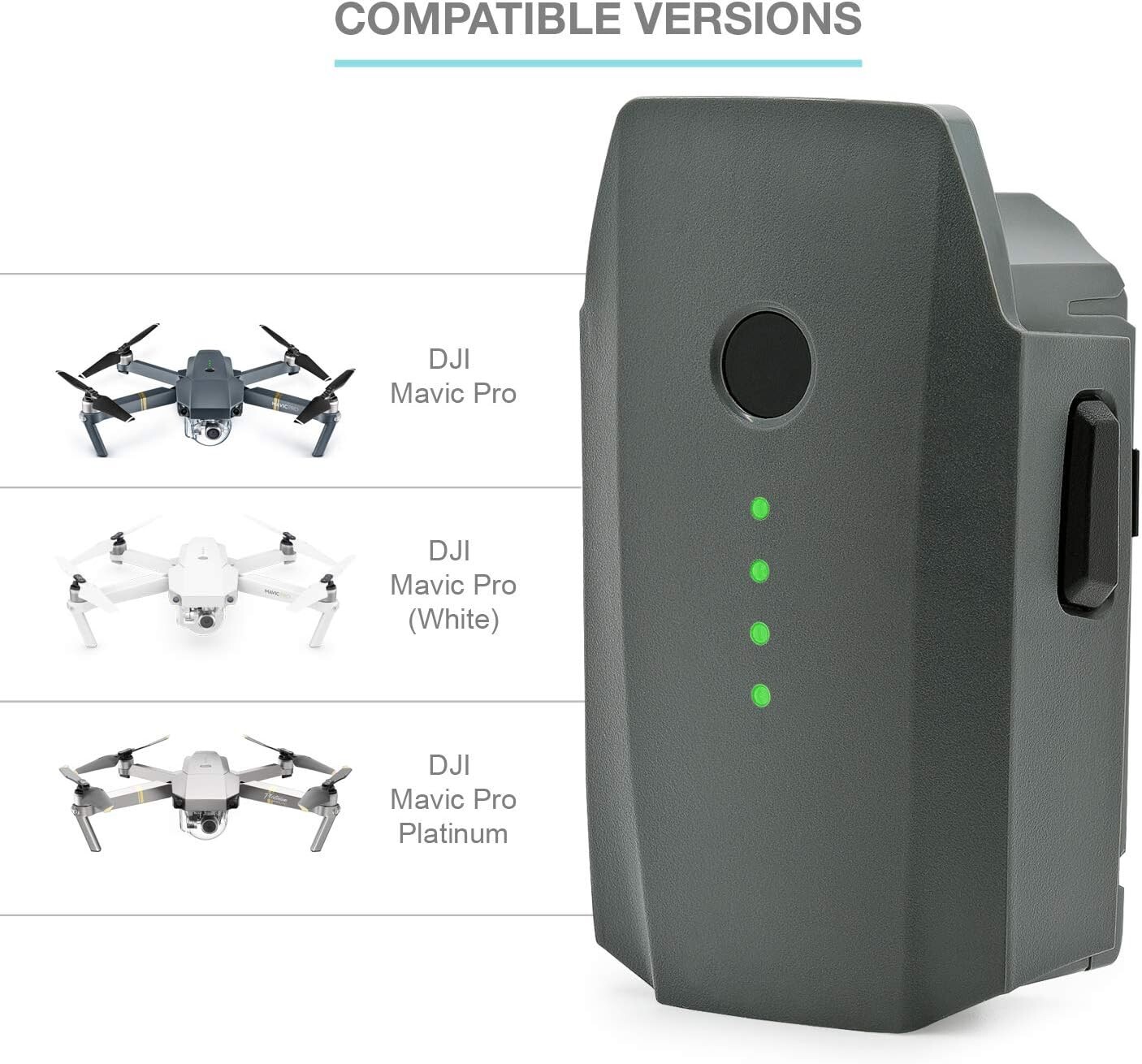 2X 11.4V 3830mAh Intelligent Flight Battery for DJI Mavic Pro Drone