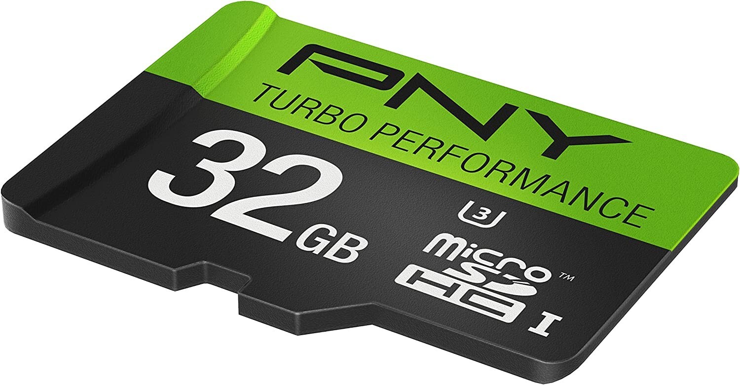 PNY Turbo Performance 32GB U3 High Speed microSDHC Class 10 Flash Memory Card