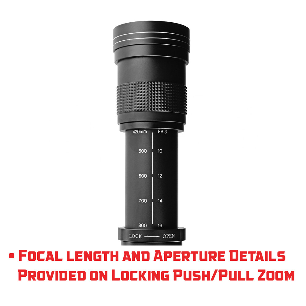 420MM-1600MM TELEPHOTO ZOOM LENS FOR CANON EOS REBEL T5 T6 T7 XT XSI XTI T100
