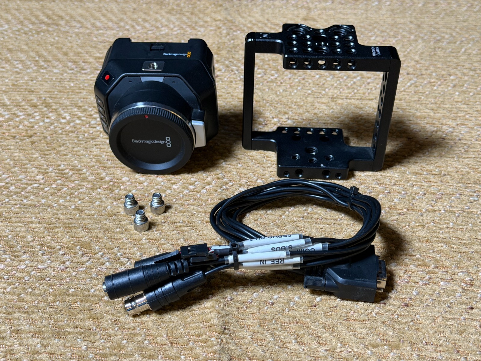 Blackmagic Micro Cinema Camera BMMCC w/ Wooden Camera Cage, & Cable – Mint!