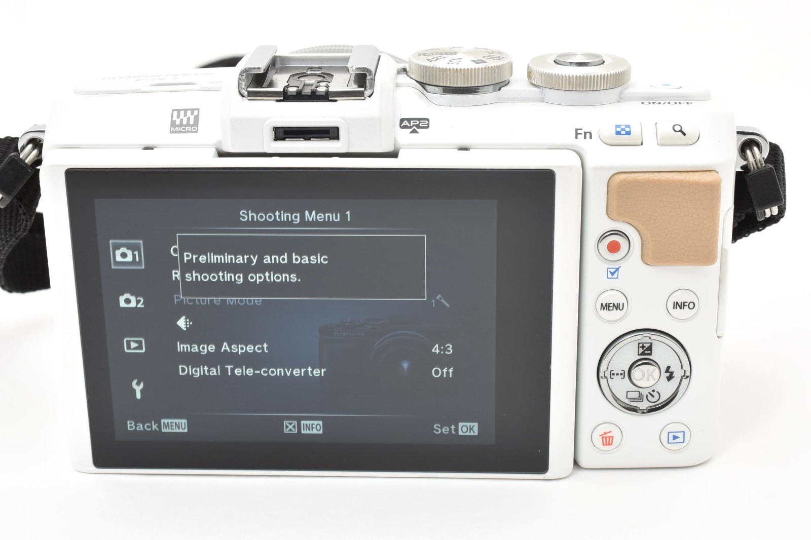 Olympus Pen Lite E-PL7 16.0MP Double Lens Kit White 4125 shots [Exc++] E3269
