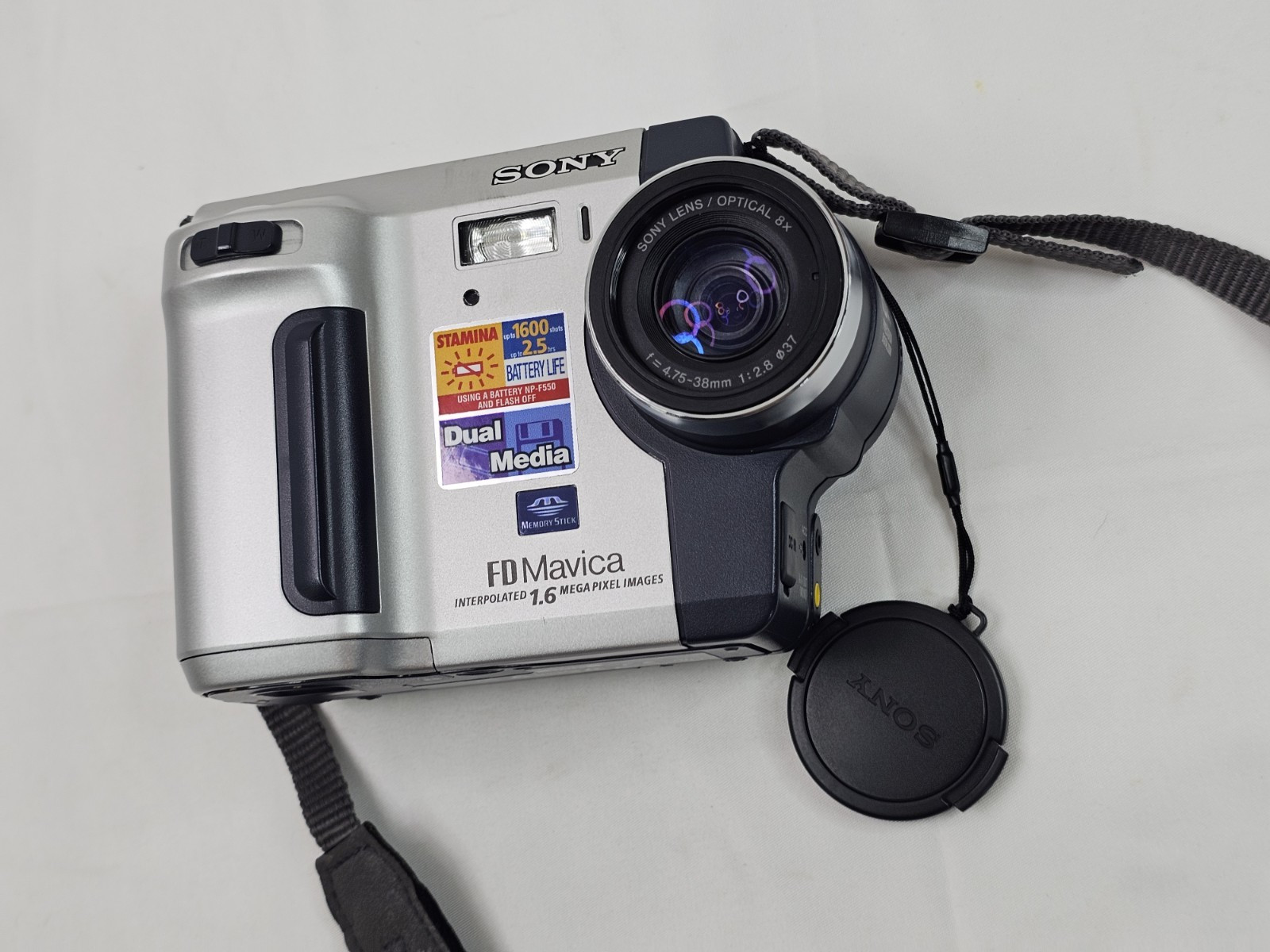 Sony MVC-FD92 Mavica Digital Camera Tested Case 2 Batteries Memory Cards Disks